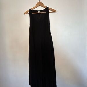 OAK Black Sleeveless Scoop-Neck Maxi Dress